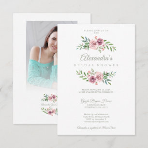 Romantic Chick Floral Garland Photo Bridal Shower