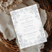 Romantic Chinoiserie Antique French Blue Wedding