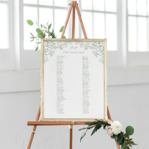 Romantic Chinoiserie Antique Sage Seating Chart