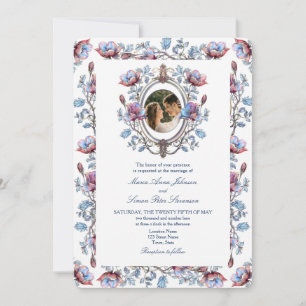 Romantic Chinoiserie Photo Wedding Invitation