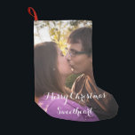 Romantic Christmas Gift Stocking Custom Photo<br><div class="desc">An extra special Christmas stocking featuring a photograph of your choice. A beautiful gift for your sweetheart that will be treasured and reused every year.</div>