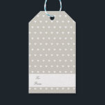 Romantic Christmas Gift Tag<br><div class="desc">A simple gift tag for any occasion including Christmas. The front is printed with a repeating heart pattern and has a place for names to be handwritten. The back is blank and ready for your handwritten personal message. Romantic Christmas Gift Tag.</div>