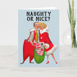 ROMANTIC CHRISTMAS retro CARD FOR WIFE HER