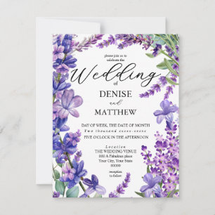 Romantic Chrysanthemum on Bright White Invitation