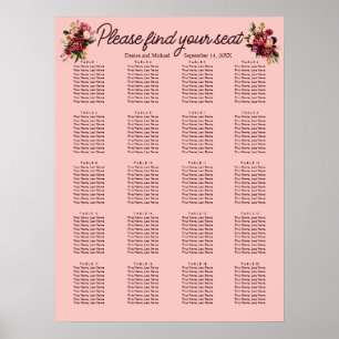 Romantic Chrysanthemum on Gossamer Pink Poster