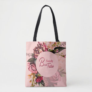 Romantic Chrysanthemum on Gossamer Pink Tote Bag