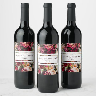 Romantic Chrysanthemum on Perfectly Pale Wine Label
