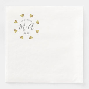 Romantic circle of small Hearts of Love Napkin