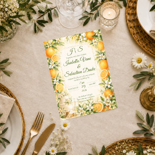 Romantic Citrus Wedding Invitation