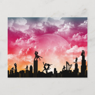 Romantic City Postcard