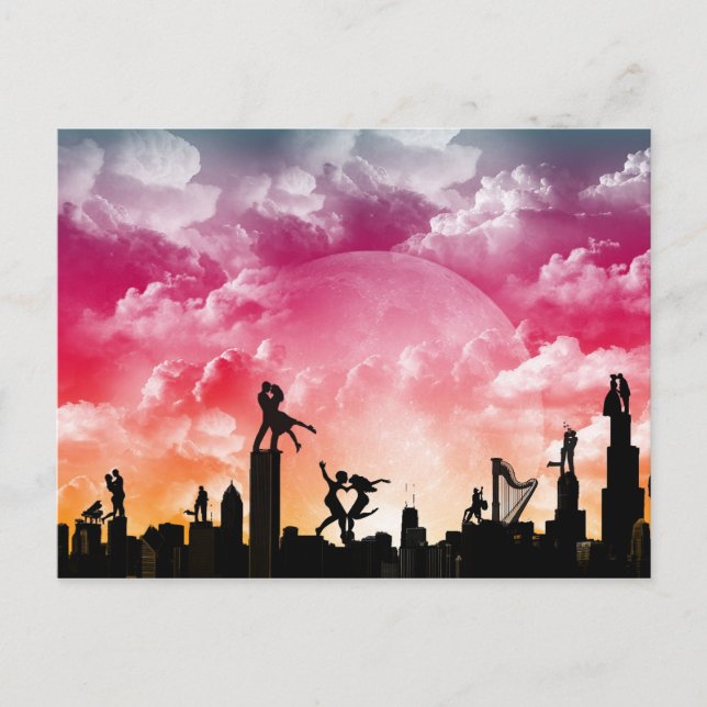 Romantic City Postcard (Front)