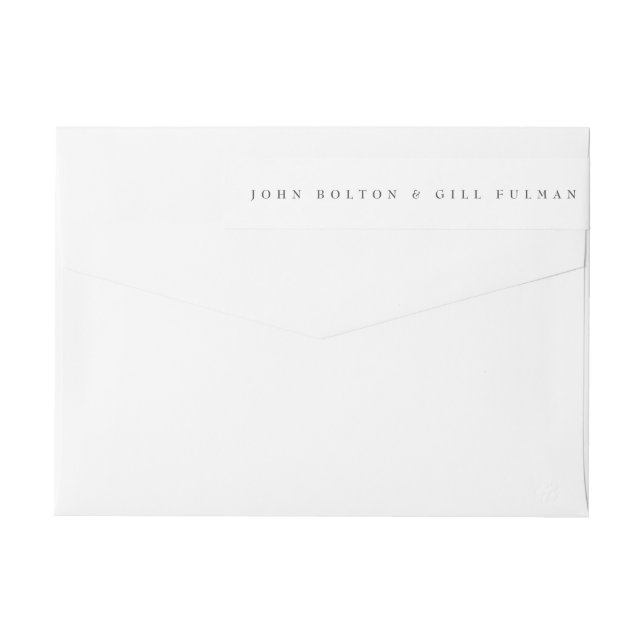 romantic classic traditional Wedding Wrap Around Label (Back)