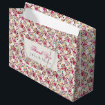 Romantic Classical Pearl Swan Floral Frame Wedding Large Gift Bag<br><div class="desc">Beautiful Invitation to celebrate Special occasions and festivals comes with digital and E-invitation as per your request. We would love to replicate our designs to make multiple products like rsvp cards, labels envelopes, and more. Customisation is available for ready to print on request at info@shamaurcreatif@gmail.com. Look Forward to hearing from...</div>