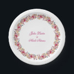 Romantic Classical Pearl Swan Floral Frame Wedding Paper Plate<br><div class="desc">Beautiful Invitation to celebrate Special occasions and festivals comes with digital and E-invitation as per your request. We would love to replicate our designs to make multiple products like rsvp cards, labels envelopes, and more. Customisation is available for ready to print on request at info@shamaurcreatif@gmail.com. Look Forward to hearing from...</div>