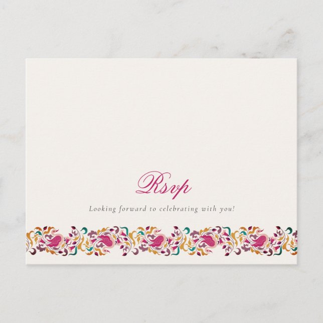 Romantic Classical Pearl Swan Floral Frame Wedding Postcard (Front)