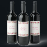 Romantic Classical Pearl Swan Floral Frame Wedding Wine Label<br><div class="desc">Beautiful Invitation to celebrate Special occasions and festivals comes with digital and E-invitation as per your request. We would love to replicate our designs to make multiple products like rsvp cards, labels envelopes, and more. Customisation is available for ready to print on request at info@shamaurcreatif@gmail.com. Look Forward to hearing from...</div>