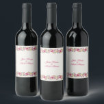 Romantic Classical Pearl Swan Floral Frame Wedding Wine Label<br><div class="desc">Beautiful Invitation to celebrate Special occasions and festivals comes with digital and E-invitation as per your request. We would love to replicate our designs to make multiple products like rsvp cards, labels envelopes, and more. Customisation is available for ready to print on request at info@shamaurcreatif@gmail.com. Look Forward to hearing from...</div>