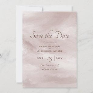 Romantic Classy Blush Pink Save the Date Card