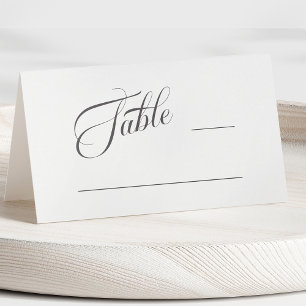 Romantic Classy Typography Wedding  Place Card