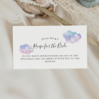 Romantic Cloud Bridal Shower Recipe Request