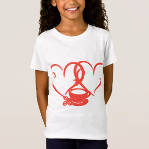 Romantic Coffee Logo Design T-Shirt