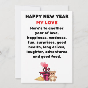 Romantic Colourful New Year Card