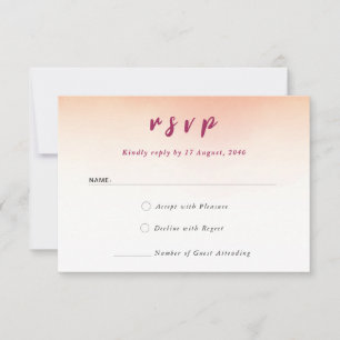 Romantic colourful stunning wedding invitation rsv