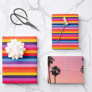 Romantic colourful wrapping paper sheet