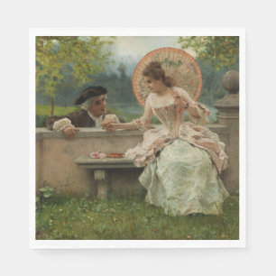 Romantic Conversation in the Park Napkin