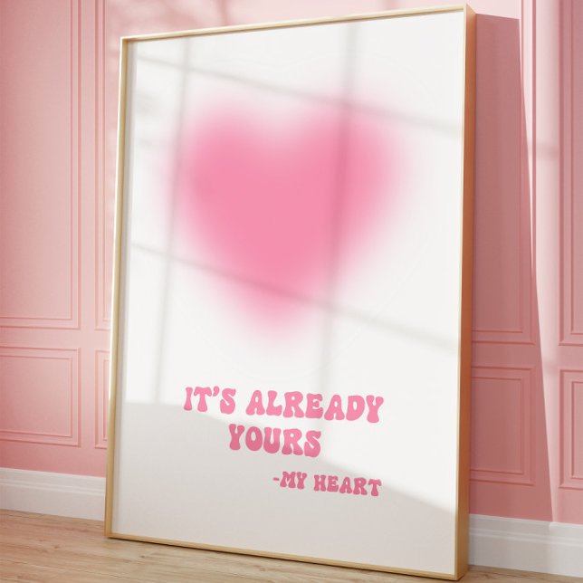 Romantic Coquette Pink Heart Aesthetic Print (Creator Uploaded)