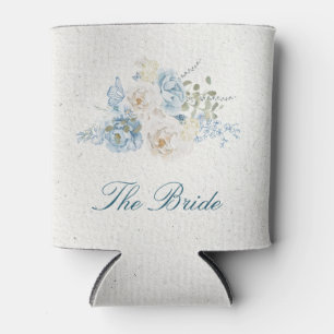 Romantic Cotswolds Winter Florals Custom Bride Can Cooler