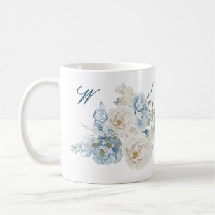 Romantic Cotswolds Winter Florals Monogram Coffee Mug