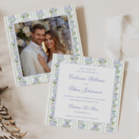 Romantic Cottage Floral Frame Wedding