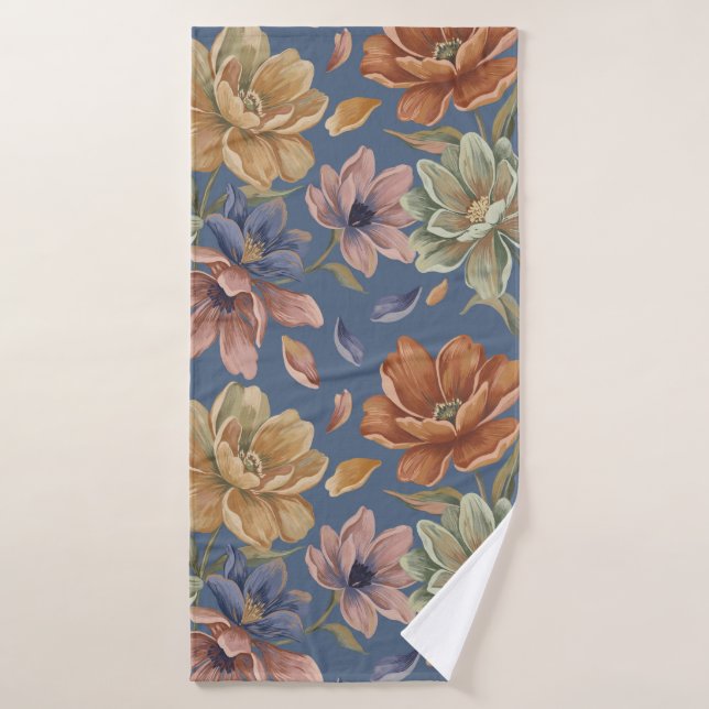 Romantic Cottage Flowers Bath Towel Set (Bath Towel)