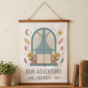 Romantic Cottage Window Flowers Art Print Hanging Tapestry