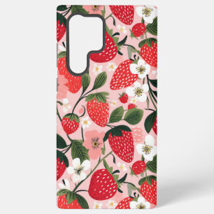 Romantic Cottagecore Strawberry Botanical Samsung Galaxy Case