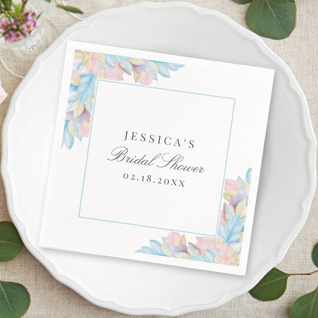 Romantic Country Chic Botanical Bridal Shower Napkin (Creator Uploaded)