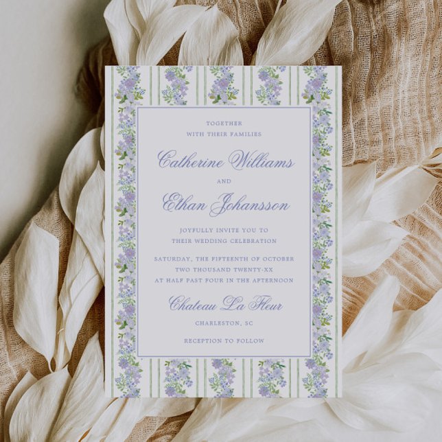 Romantic Countryside Cottage Floral Frame Wedding Invitation (Creator Uploaded)
