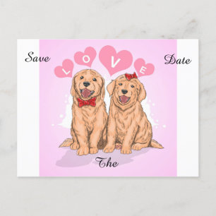 Romantic Couple Announcement Postcard