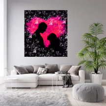 Romantic Couple Art Wrapped Canvas