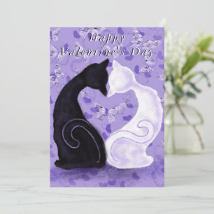 Romantic Couple Cat Valentine's Day Card