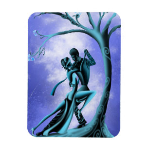 Romantic Couple Dance the Tango Magnet