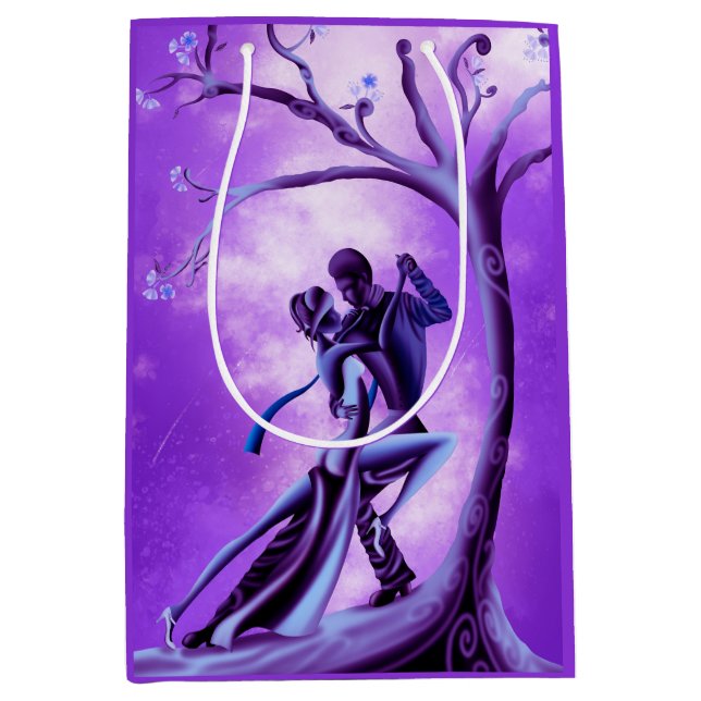 Romantic Couple Dance the Tango Medium Gift Bag (Front)