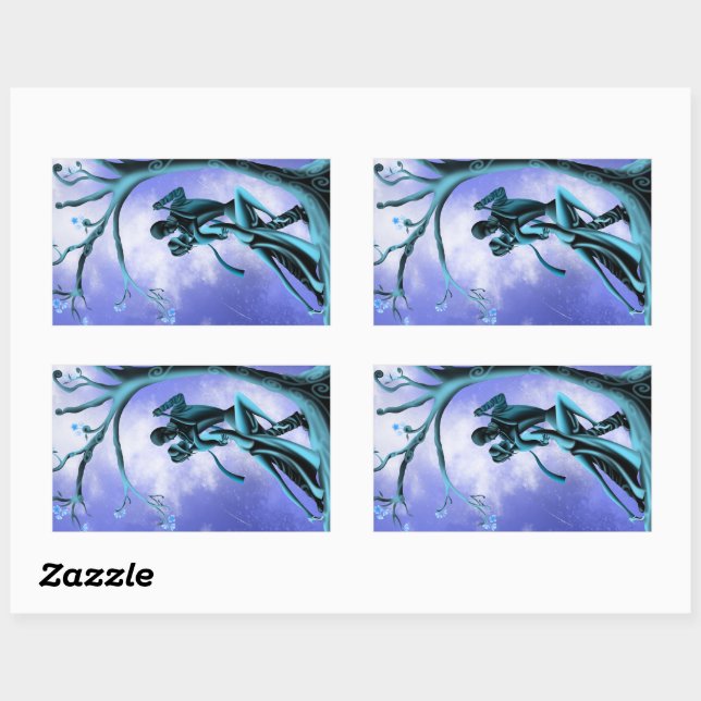 Romantic Couple Dance the Tango Rectangular Sticker (Sheet)