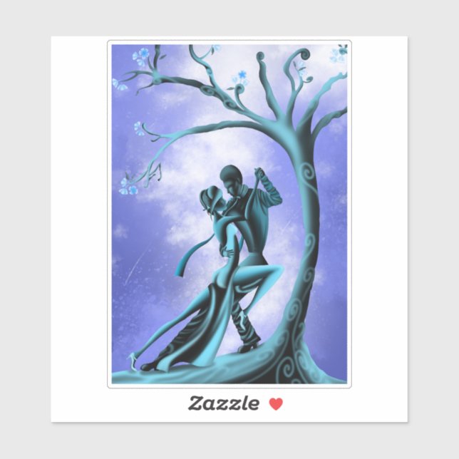 Romantic Couple Dance the Tango Sticker  (Sheet)