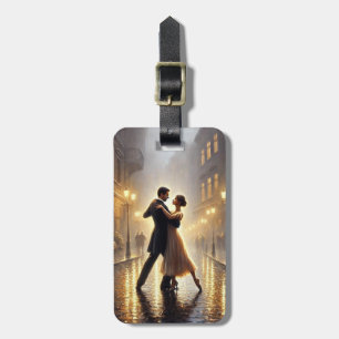 Romantic Couple dancing in the rain Luggage Tag