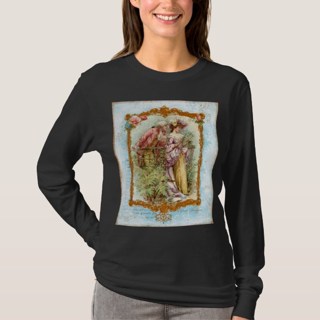 Romantic Couple French Regency Style T-Shirt (Front)