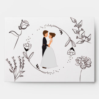 Romantic Couple Getting Married Envelope