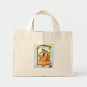 Romantic Couple Harpsicord Art Bag Tote