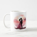 Romantic Couple In Sunset Coffee Mug<br><div class="desc">A decorative coffee mug featuring a romantic couple in sunset. The text is customisable. Ideal gift for your Beloved for Christmas,  Valentine's Day,  Birthdays or other special occasions. Thank you for stopping by. Please visit our store for more items!</div>